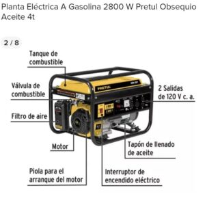 Planta eléctrica a gasolina 2800w